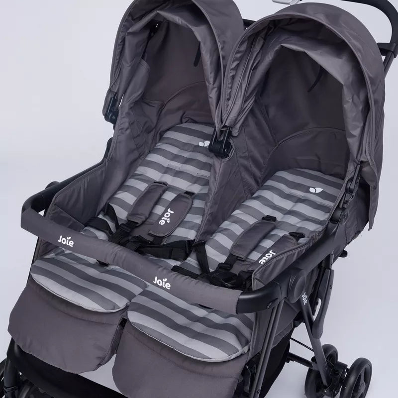 Joie Aire Black Twin Baby Stroller with Multi-Position Recline
