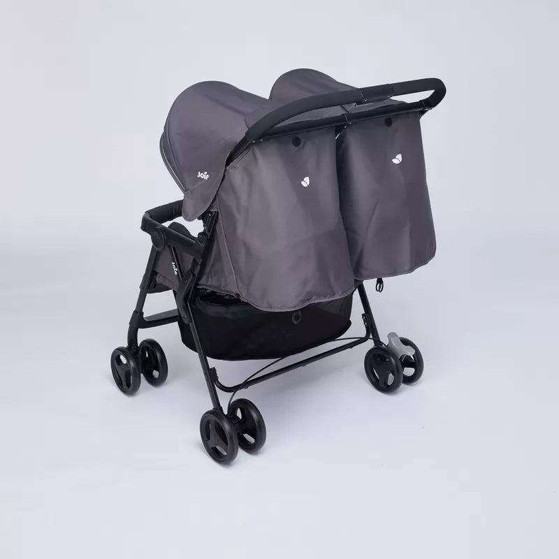 Joie Aire Black Twin Baby Stroller with Multi-Position Recline