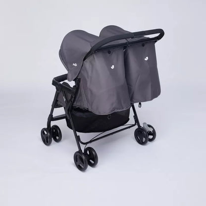 Joie Aire Black Twin Baby Stroller with Multi-Position Recline
