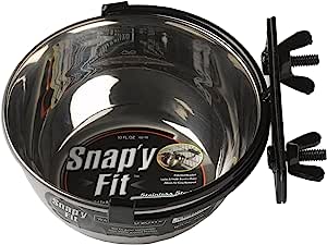 MidWest Snapy Fit Stainless Steel Bowl Silver / Black 10oz