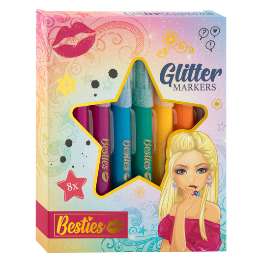Besties 8 Glitter Markers