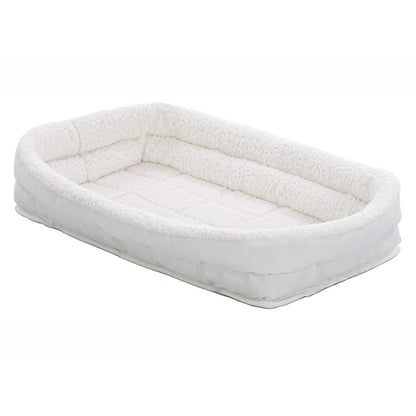 Midwest Quiet Time White Fashion Double Bolster Bed 30inch