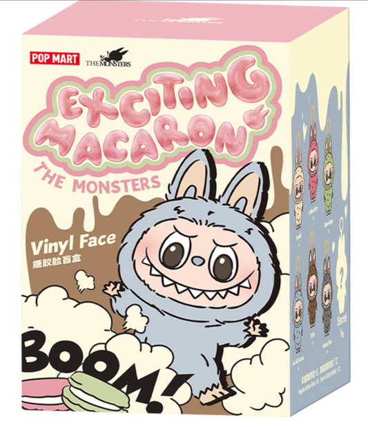 Pop Mart Labubu The Monsters Tasty Macarons Vinyl Plush Pendant Single Blind Box