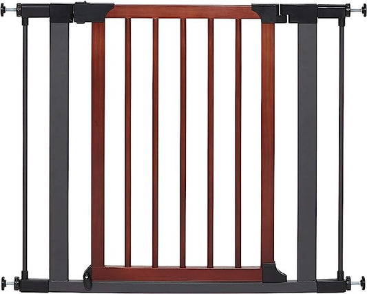 بوابة جرافيت خشبية فولاذية طويلة من ميدويست، رمادية/بنية، 29 بوصة