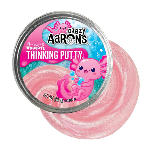 Crazy Aaron Amazing Axolotl - Full Size 4" Thinking Putty Tin (AX020)