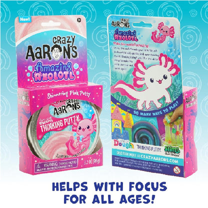 Crazy Aaron Amazing Axolotl - Full Size 4" Thinking Putty Tin (AX020)