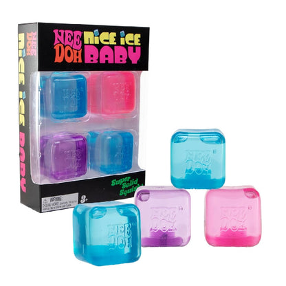 Schylling NeeDoh Nice Ice Baby Squishy Fidget 4-Pack