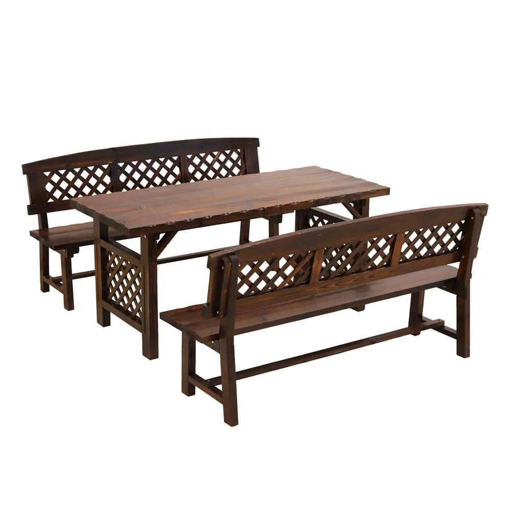 Yatai Solid Wood Outdoor Table & Chair Set