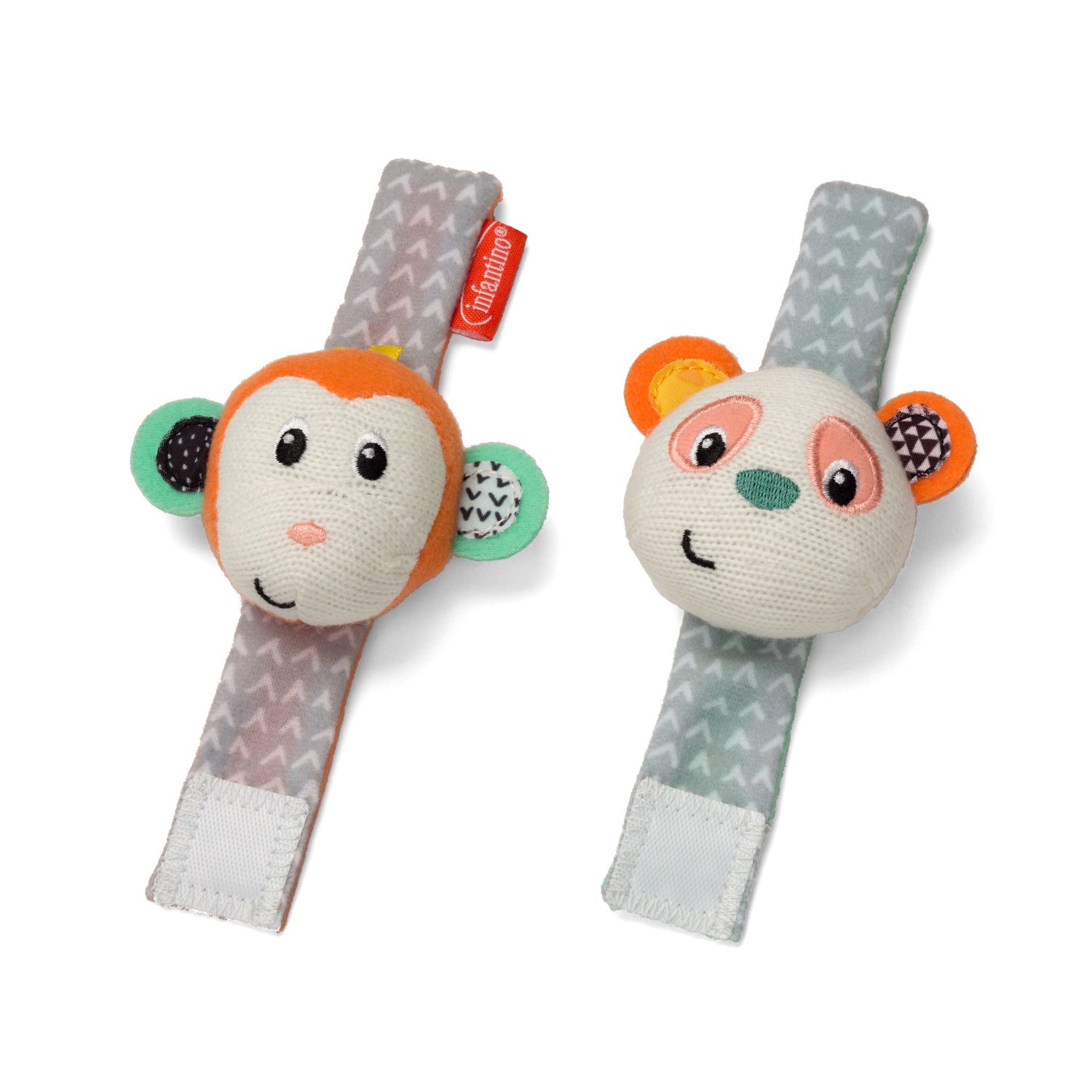 Infantino - Wrist Rattles - Monkey/Panda