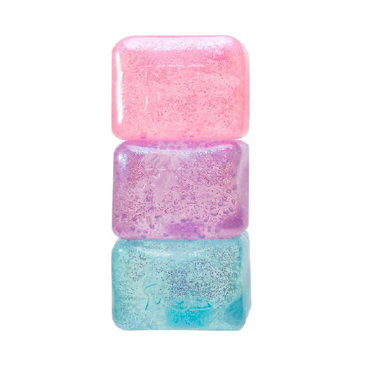 Schylling NeeDoh Nice Cube Glitter & Glow Blue