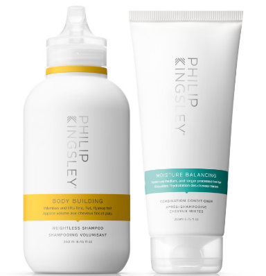 Philip Kingsley Body Building Shampoo 250ml and Moisture Balancing Conditioner 200ml Duo