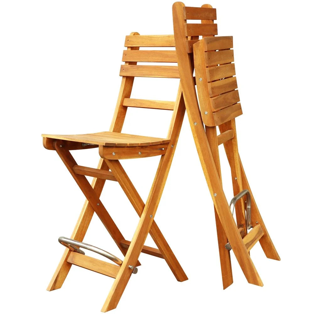 Sofia Bar Chair (2pcs/pack), Golden Teak