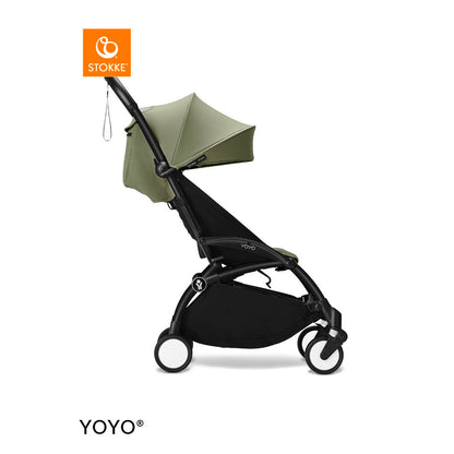 Stokke YOYO3 Black Frame & 6+ Olive Bundle