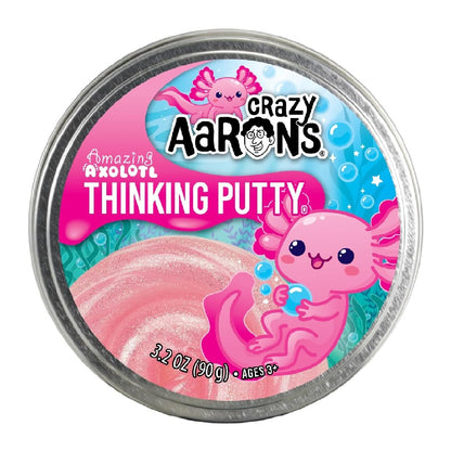 Crazy Aaron Amazing Axolotl - Full Size 4" Thinking Putty Tin (AX020)