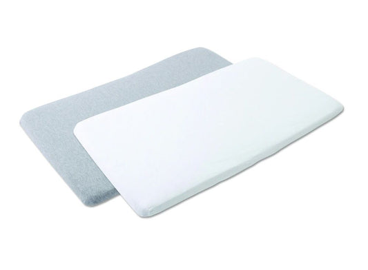 ملاءة سرير سفر ماكسي كوزي إيريس، أبيض/رمادي، قطعتان/عبوة