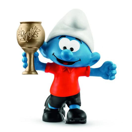 Schleich The Smurfs - Football Smurf with Trophy