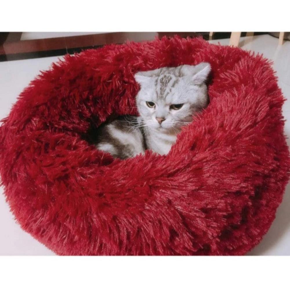 Pado Pet Fluffy Donut Cushion - Red