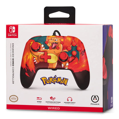 PowerA Nintendo Switch Enhanced Wired Controller - Pokémon: Charizard Vortex