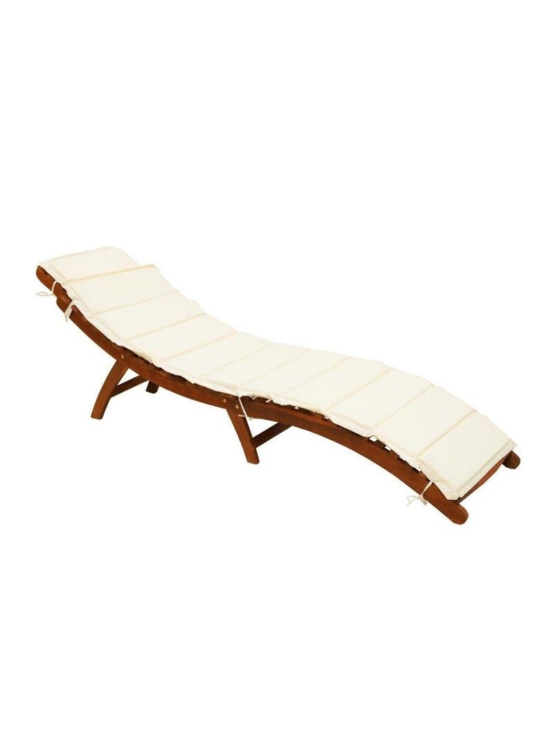 Solid Acacia Wood Sun Lounger