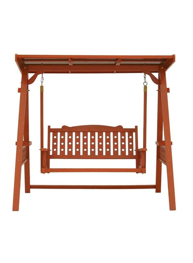 YATAI Solid Wood Canopy Swing Seat - Garden Swing Canopy 2-Seater