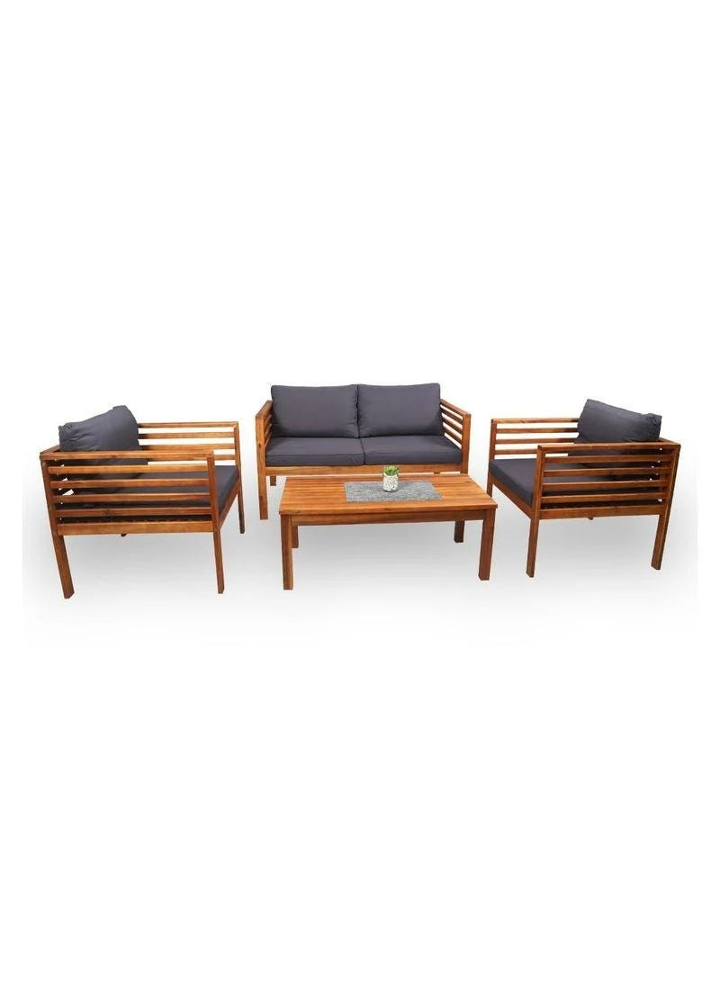 Acacia Wood Sofa Set with Table