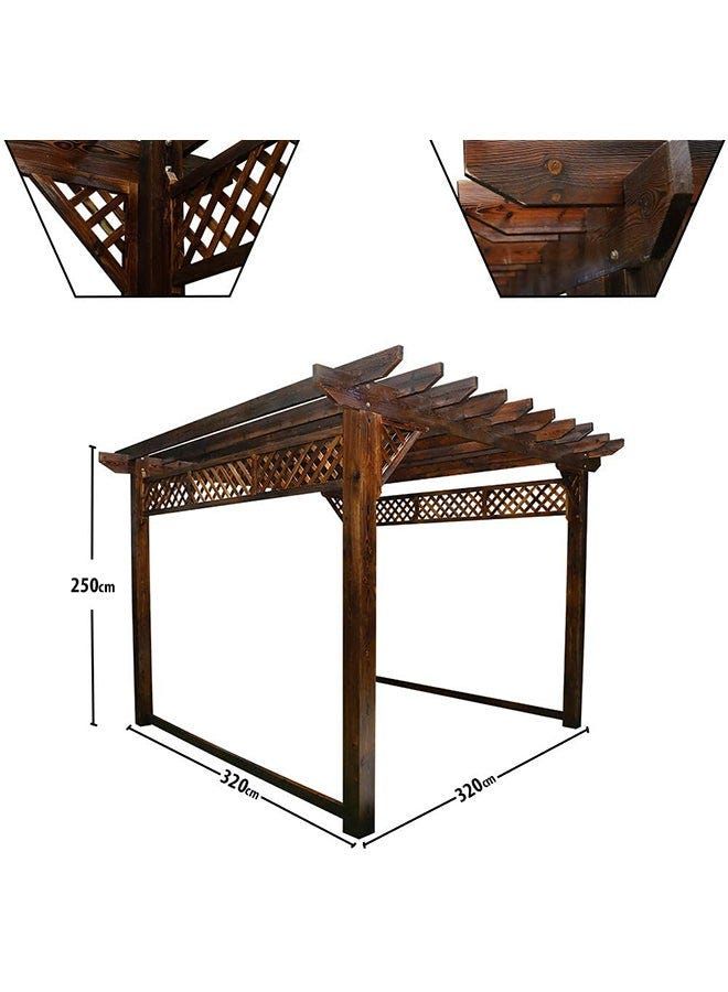 Luxury Patio Wooden Gazebo Brown