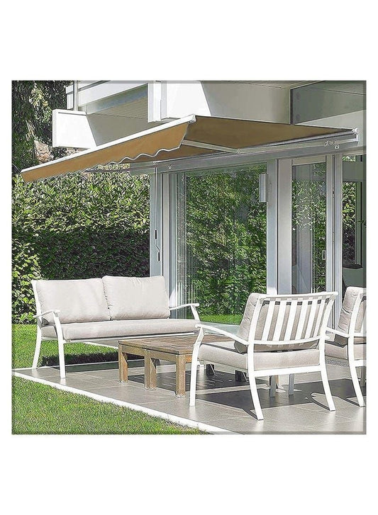 Yatai Outdoor Sun Shade Canopy Shelter Foldable Awning with Manual Crank Handle