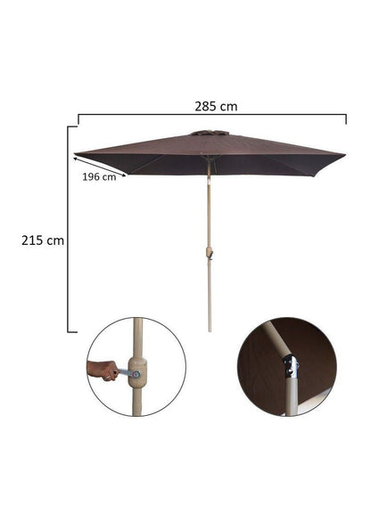 مظلة ياتاي بدون قاعدة مظلة شمسية قابلة للإمالة للشرفة والحديقة والفناء