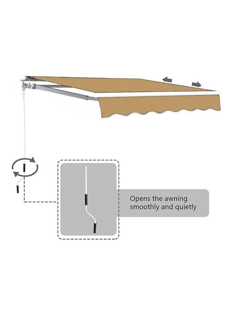 Yatai Outdoor Sun Shade Canopy Shelter Foldable Awning with Manual Crank Handle