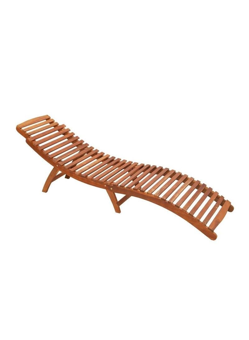 Solid Acacia Wood Sun Lounger