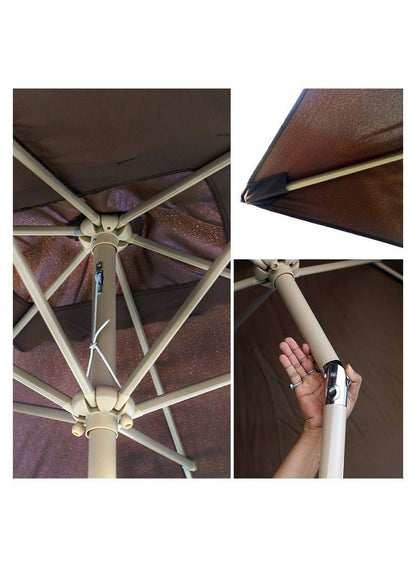 مظلة ياتاي بدون قاعدة مظلة شمسية قابلة للإمالة للشرفة والحديقة والفناء