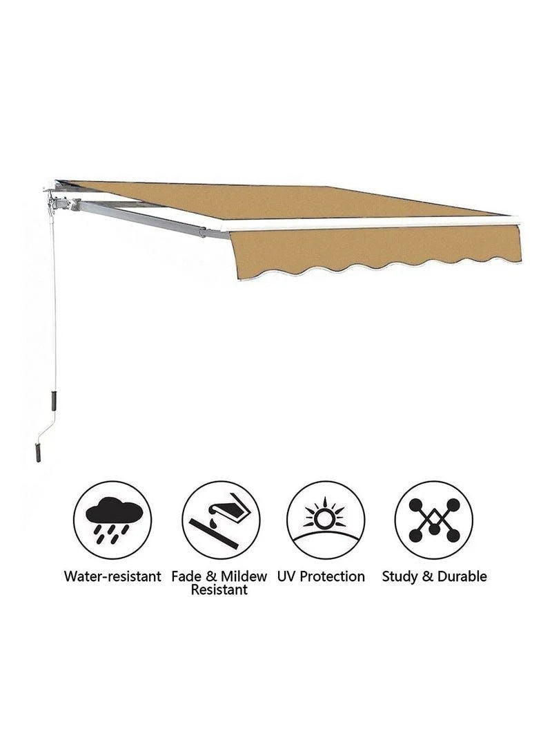 Yatai Outdoor Sun Shade Canopy Shelter Foldable Awning with Manual Crank Handle