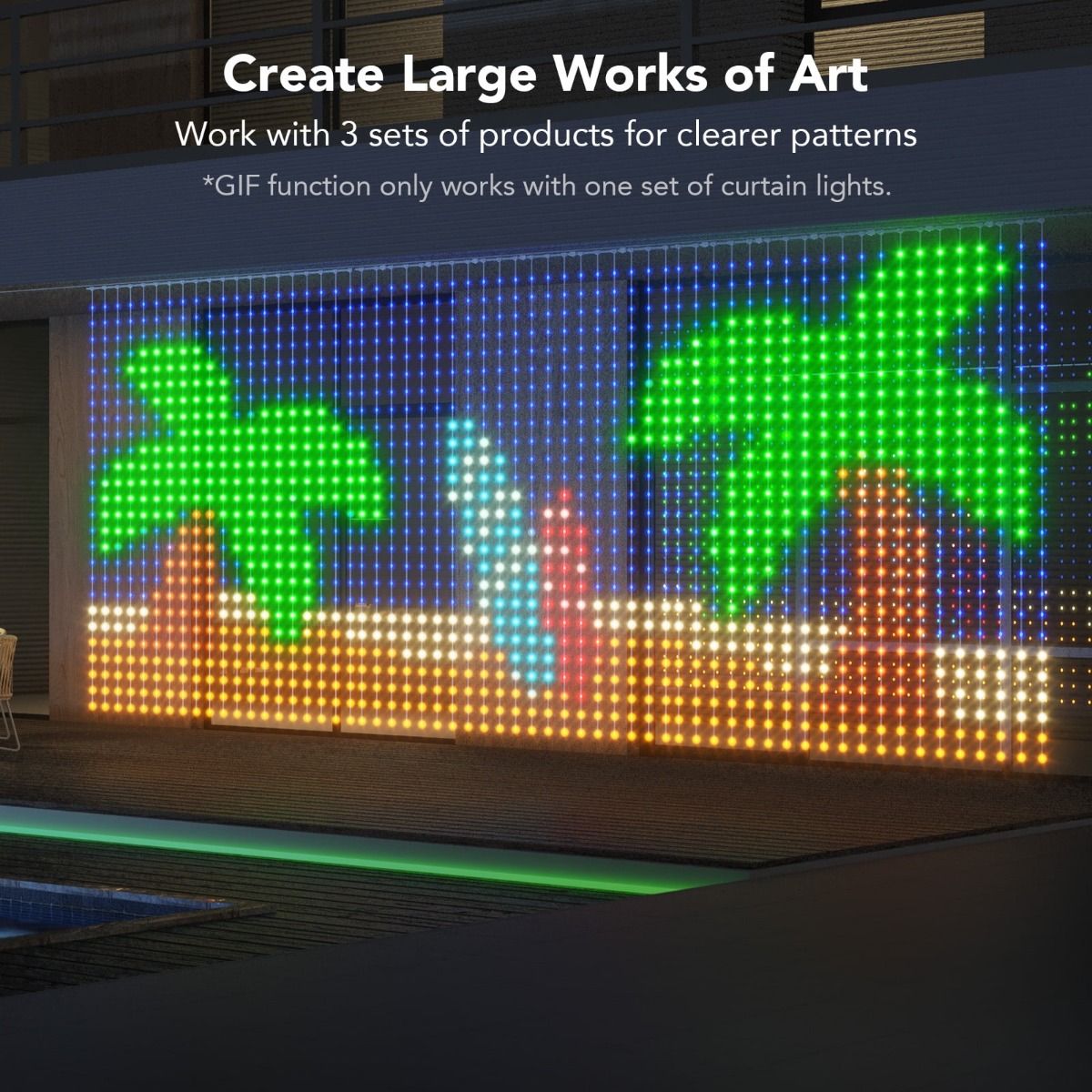 Govee Netflix RGBIC Indoor Curtain Lights 400 LED