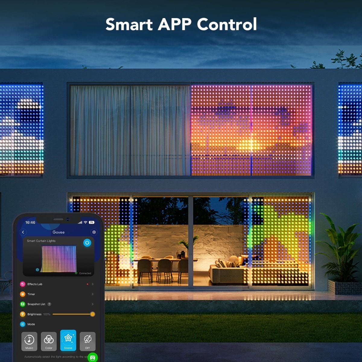 Govee Netflix RGBIC Indoor Curtain Lights 400 LED