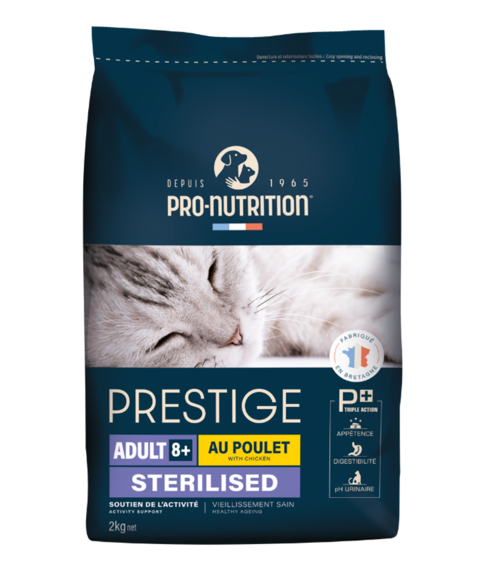 Pro nutrition Prestige Cat Adult 8+ Sterilised Chicken 2kg