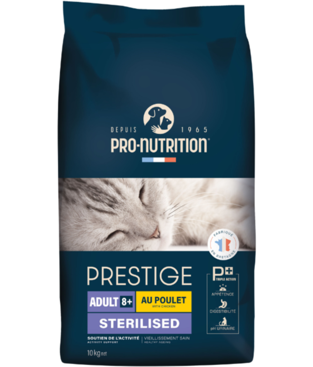 Pro nutrition Prestige Cat Adult 8+ Sterilised Chicken 10kg