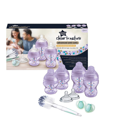 تومي تيبي - مجموعة زجاجات الرضاعة المتقدمة المضادة للمغص - أرجوانية