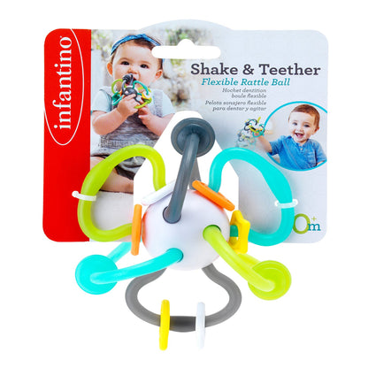 Infantino - Shake And Teethe Flexible Rattle Ball