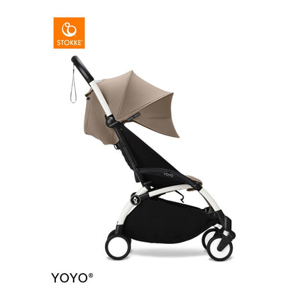 Stokke YOYO3 White Frame & 6+ Taupe Bundle