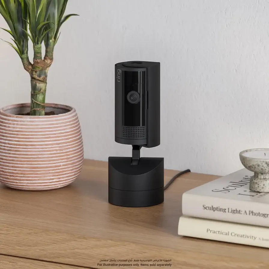 Ring Motion Detection Pan-Tilt Indoor Camera (Black, 6.0 x 6.0 x 14.7 cm)