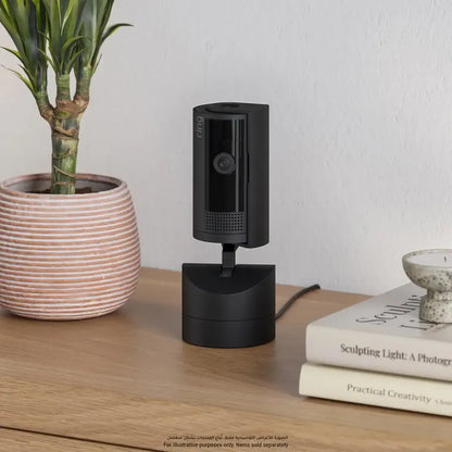 Ring Motion Detection Pan-Tilt Indoor Camera (Black, 6.0 x 6.0 x 14.7 cm)
