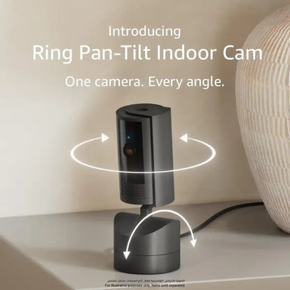 Ring Motion Detection Pan-Tilt Indoor Camera (Black, 6.0 x 6.0 x 14.7 cm)