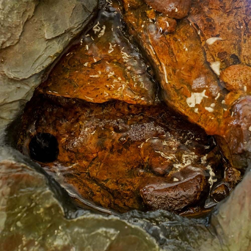 Valley Fountain – Natural Stone Style – With Light