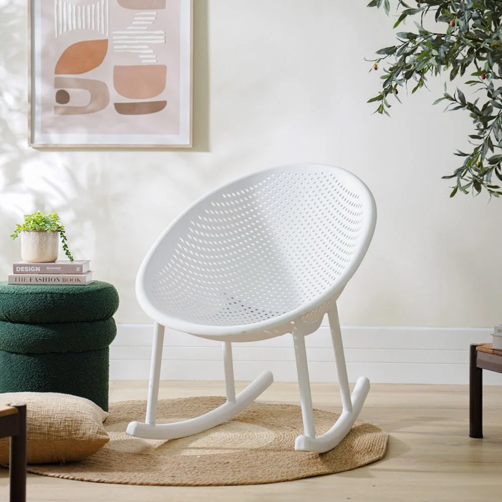 Rayan Rocking Chair - White