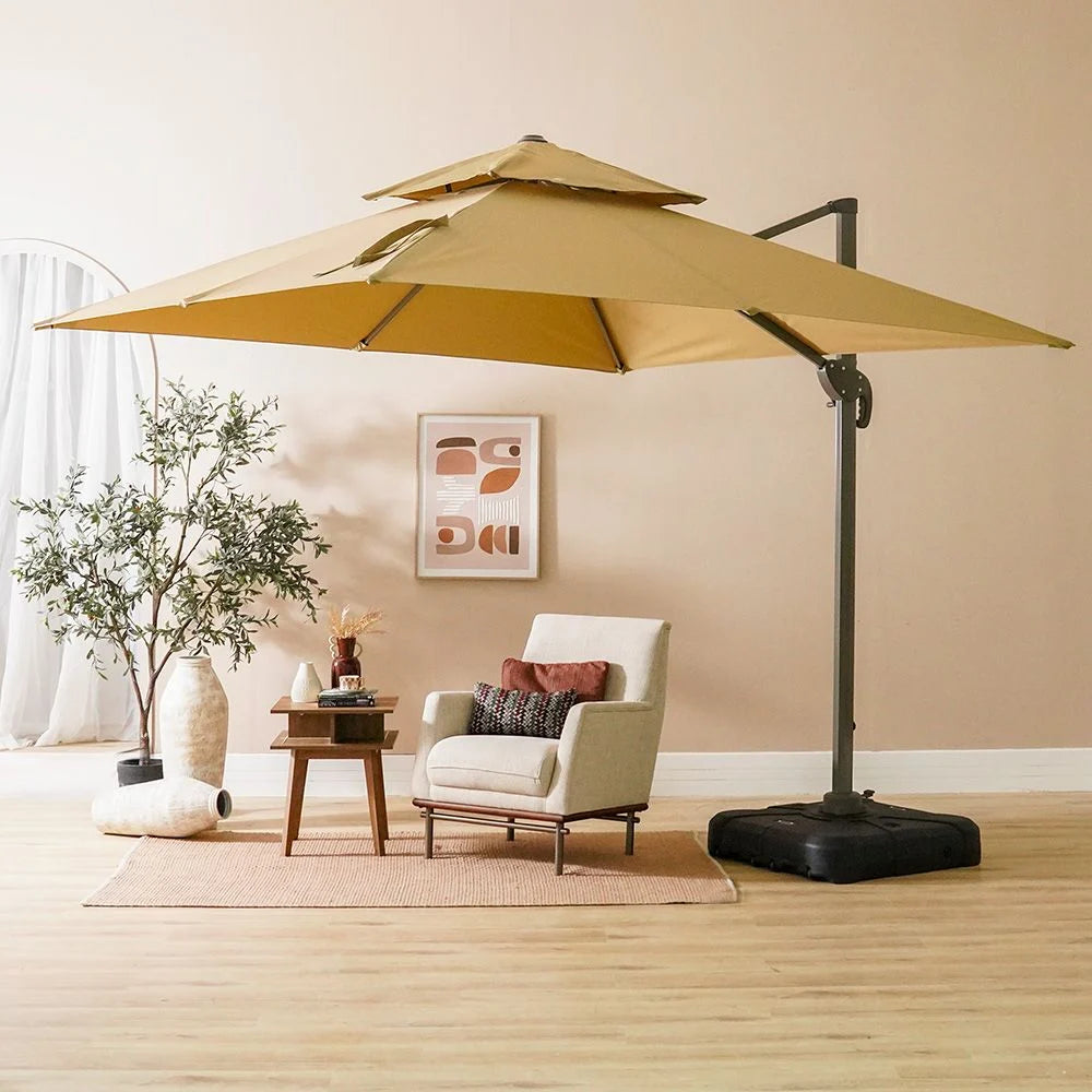 Alina Umbrella With Base - Beige