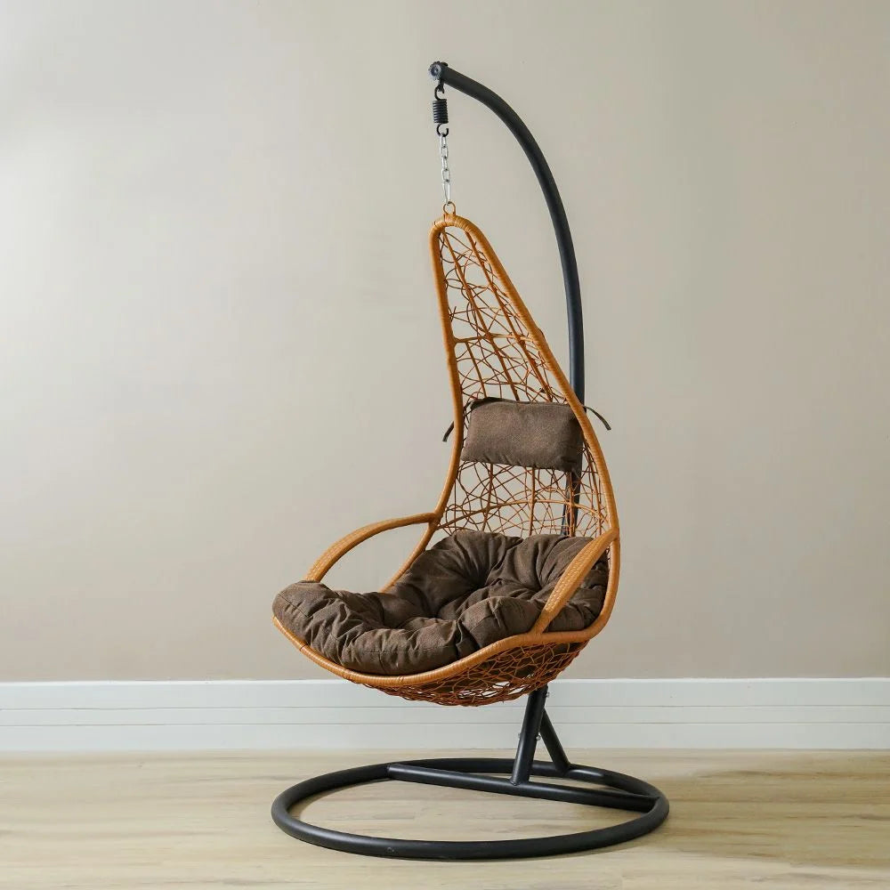 Melissa Swing Chair - Black & Beige