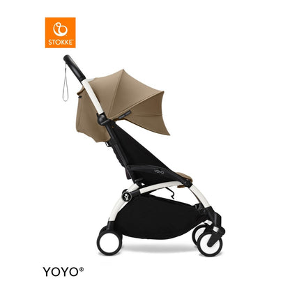 Stokke YOYO3 White Frame & 6+ Toffee Bundle