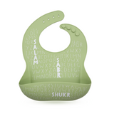 Once Upon a Dua - Lux Silicone Baby Bib - Olive Green