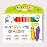 Haku Yoka Happy Pea Pod Crayons - 24 Pastel Colours