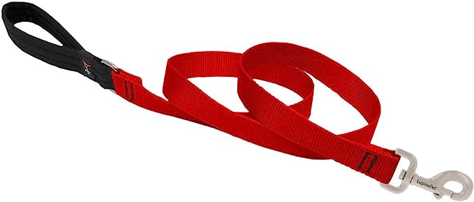 LupinePet Harness Leash for Dogs Red 4ft x 1inch